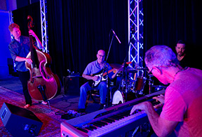 Portland Story Theater's house band Bamberger, Engel, Hines, and Eave