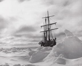 Ernest Shackleton's ship The Endurance sunk in the Weddell Sea - photo Frank Hurley